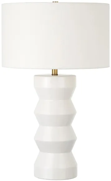 Marion Ribbed Table Lamp in Matte White by Hudson & Canal