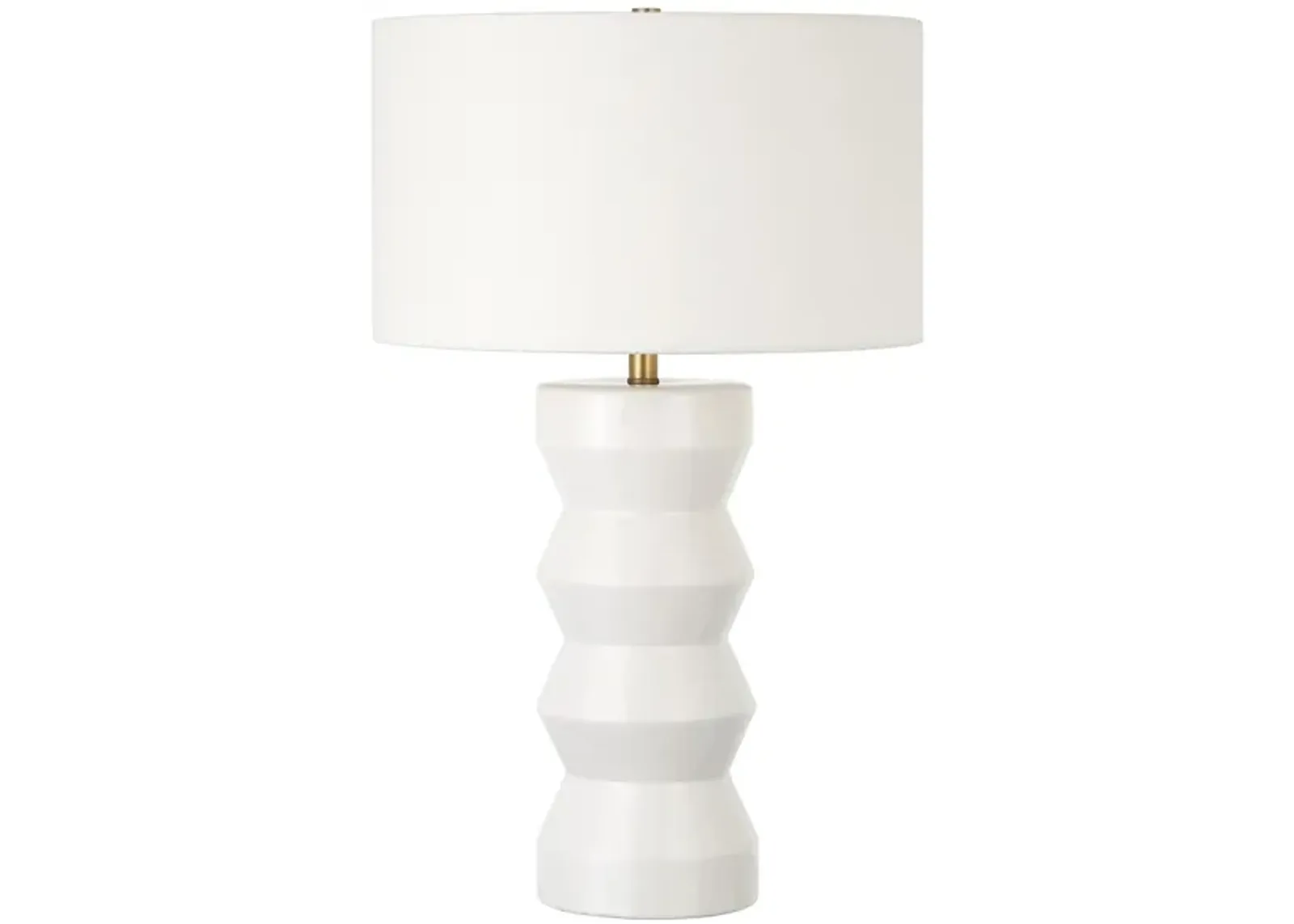 Marion Ribbed Table Lamp in Matte White by Hudson & Canal