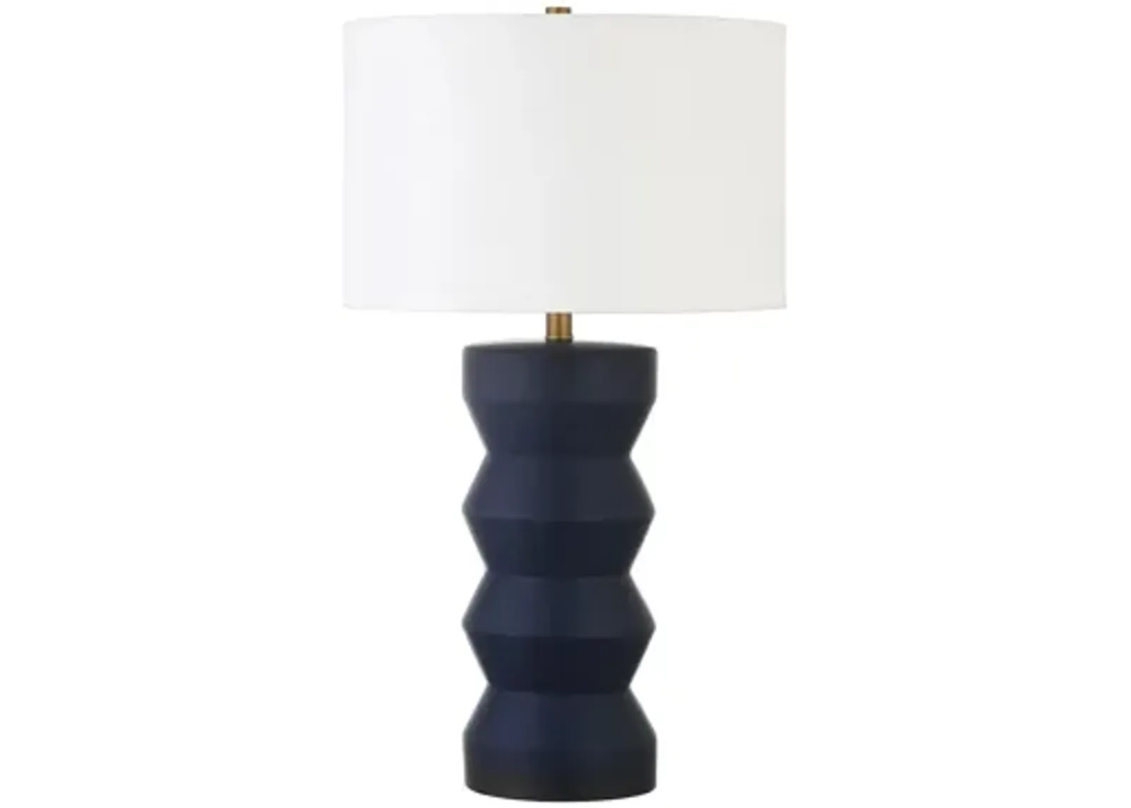 Marion Ribbed Table Lamp in Matte Navy by Hudson & Canal