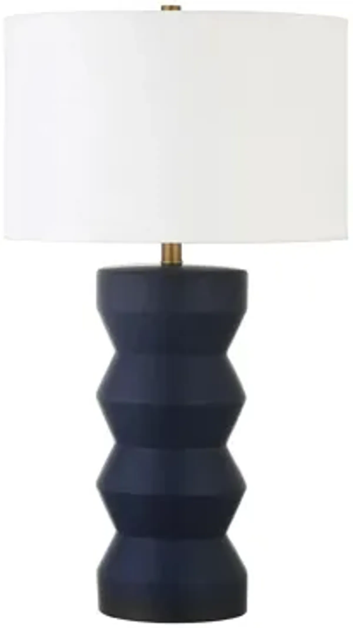 Marion Ribbed Table Lamp in Matte Navy by Hudson & Canal