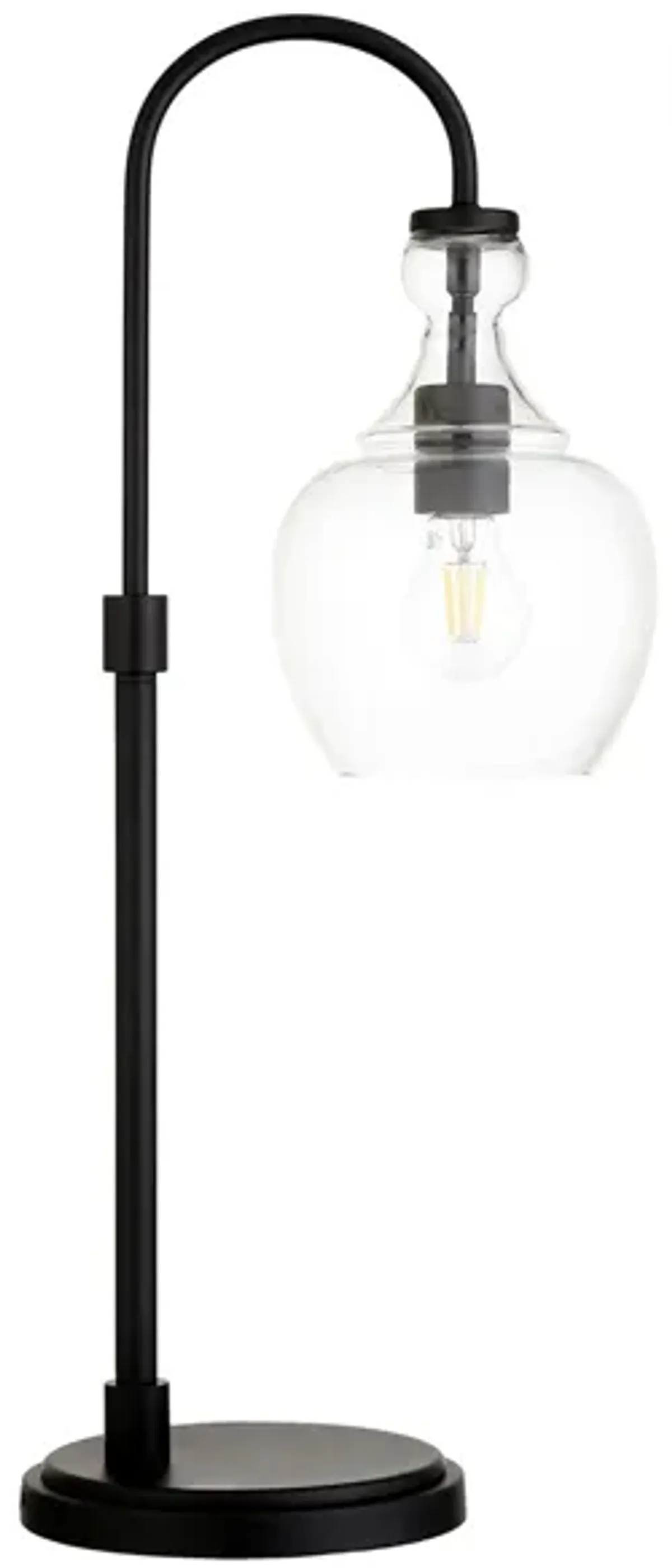 Nadire Arc Table Lamp in Blackened Bronze by Hudson & Canal