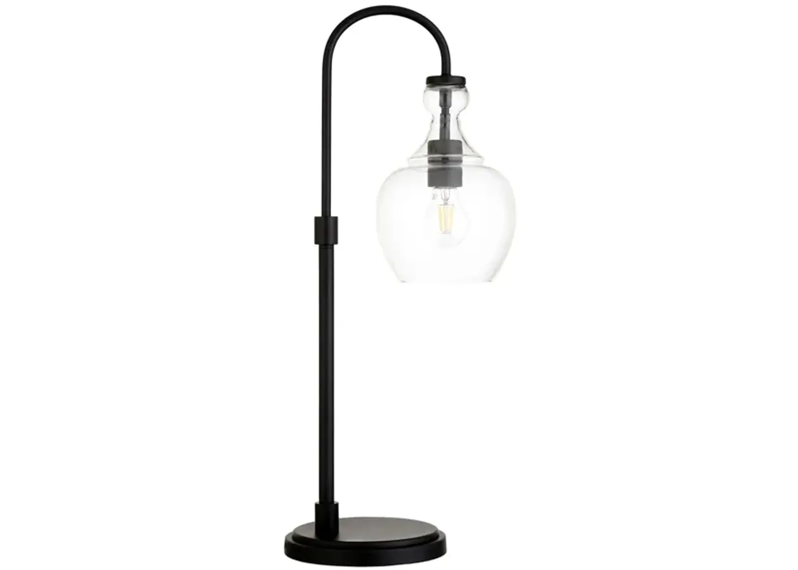 Nadire Arc Table Lamp in Blackened Bronze by Hudson & Canal