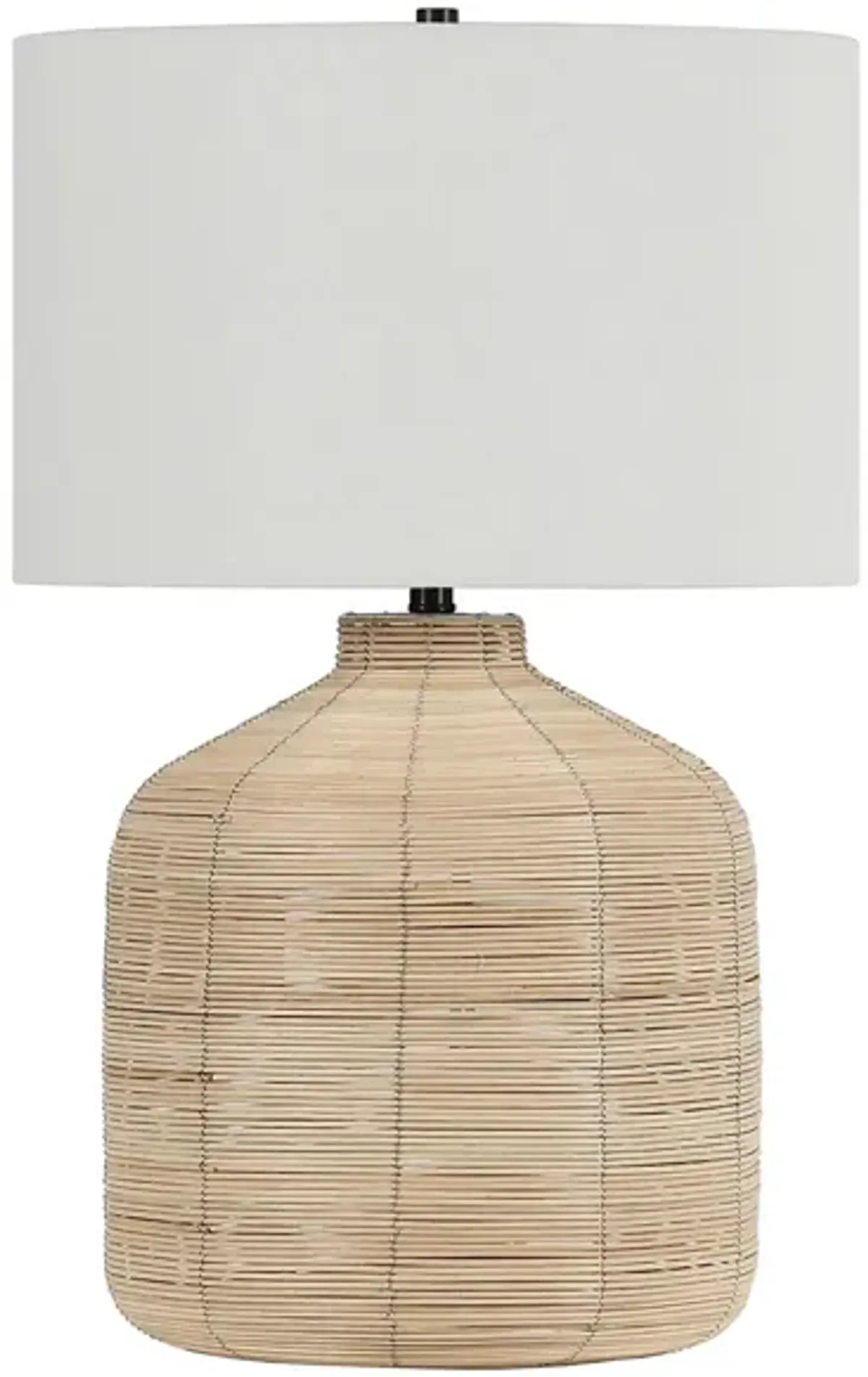 Rebecca Oversized Table Lamp in Rattan/Brass by Hudson & Canal