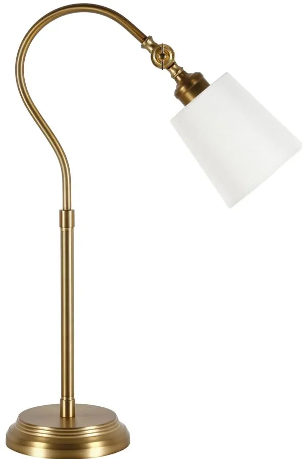 Rosalinda Arc Table Lamp in Brushed Brass by Hudson & Canal