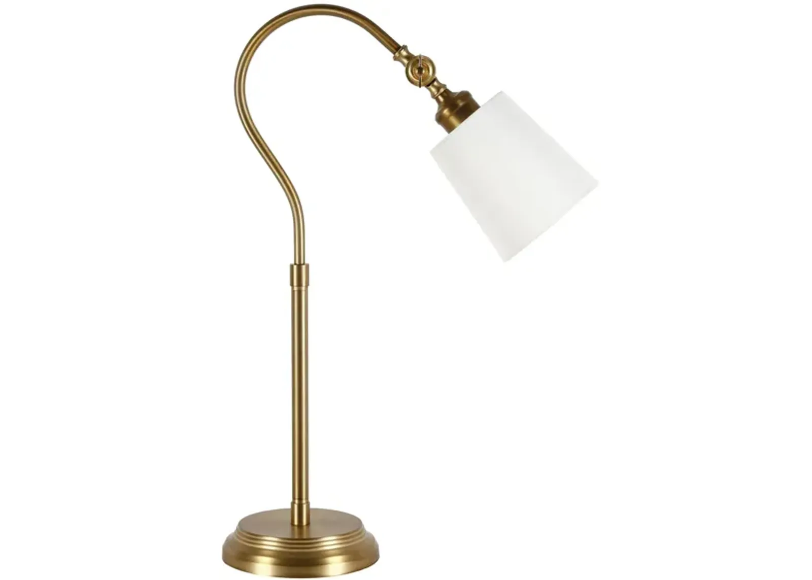 Rosalinda Arc Table Lamp in Brushed Brass by Hudson & Canal