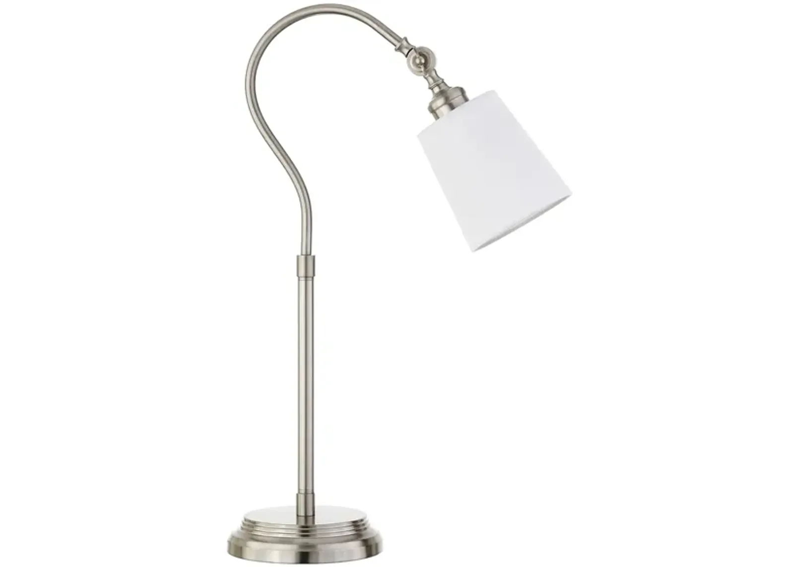 Rosalinda Arc Table Lamp in Brushed Nickel by Hudson & Canal