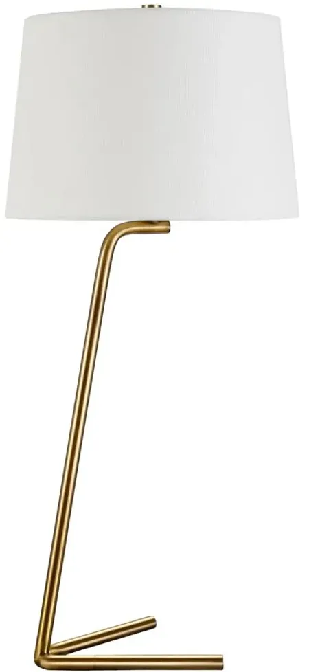 Ursa Tilted Table Lamp in Brushed Brass by Hudson & Canal