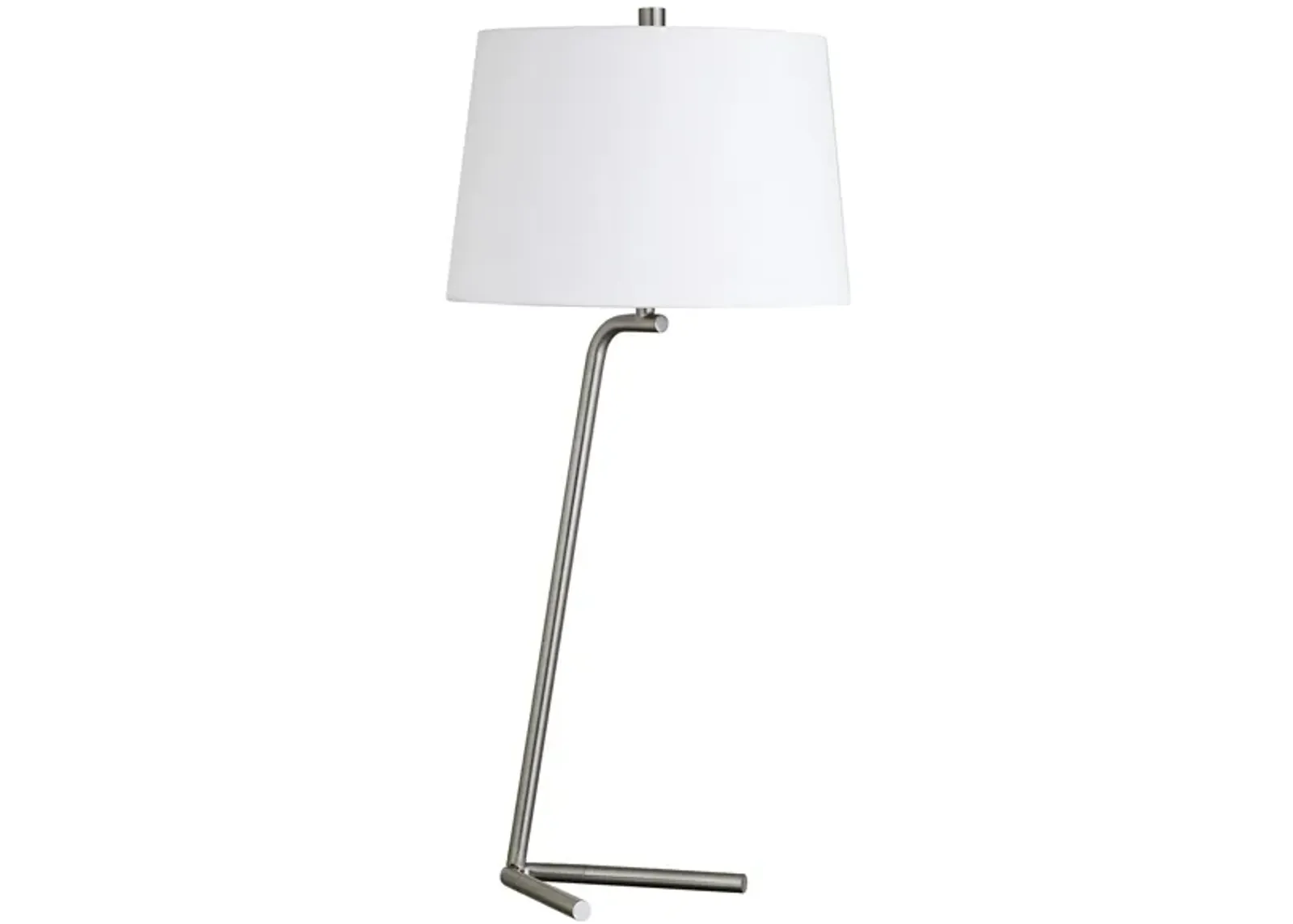 Ursa Tilted Table Lamp in Brushed Nickel by Hudson & Canal