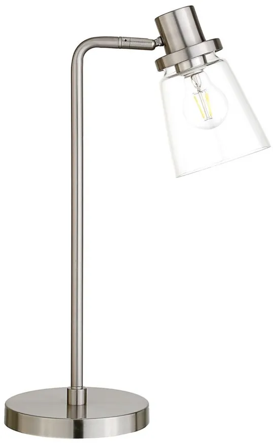 Perry Table Lamp in Brushed Nickel by Hudson & Canal