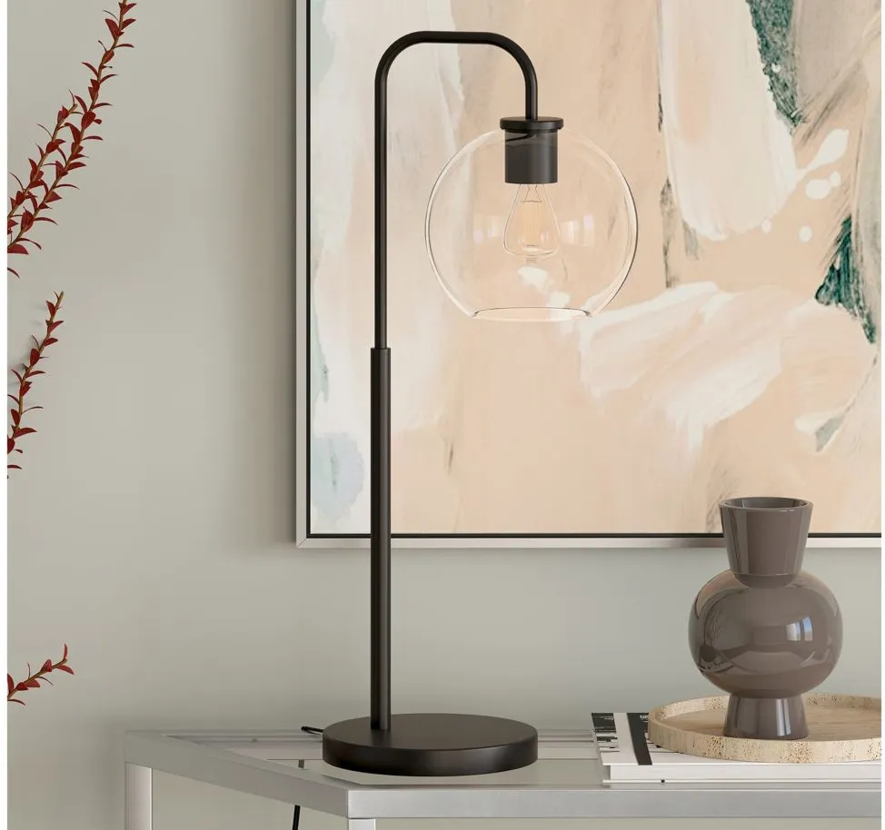 Hannes Table Lamp in Blackened Bronze by Hudson & Canal