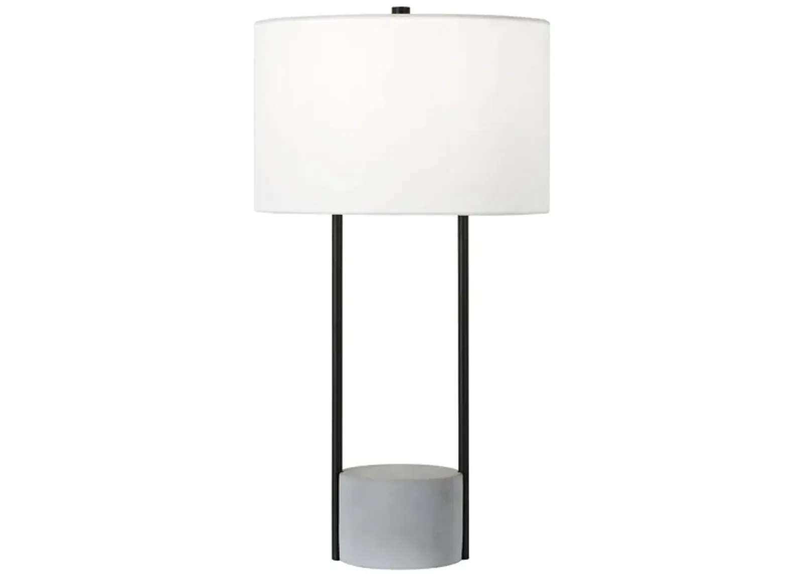 Uma Table Lamp in Blackened Bronze;Concrete by Hudson & Canal