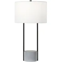 Uma Table Lamp in Blackened Bronze;Concrete by Hudson & Canal