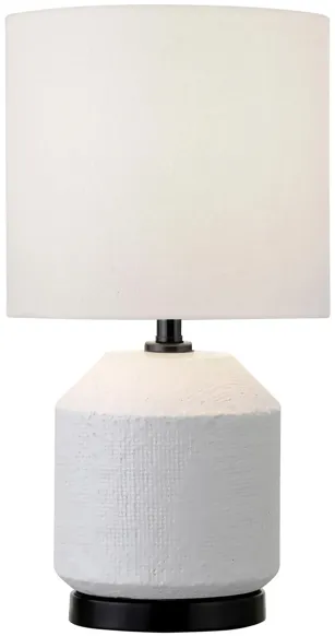 Esther Mini Lamp in Matte White/Blackened Bronze by Hudson & Canal