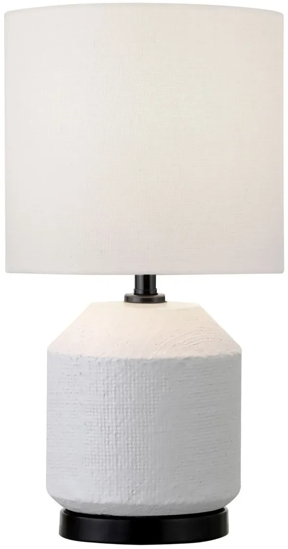 Esther Mini Lamp in Matte White/Blackened Bronze by Hudson & Canal