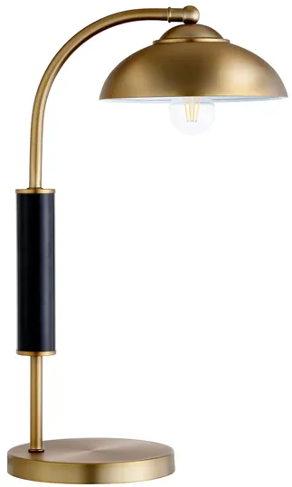 Denton Table Lamp in Brass;Matte Black by Hudson & Canal