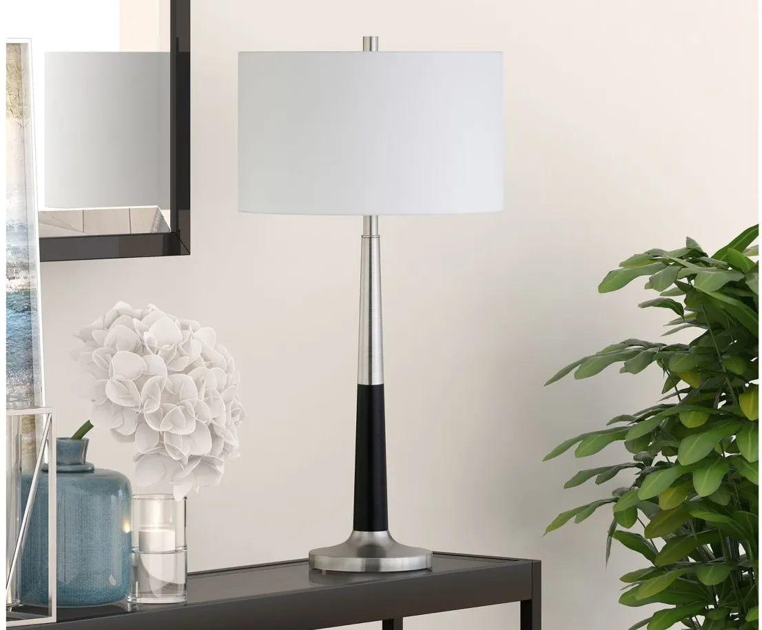 Reese Table Lamp in Brushed Nickel;Matte Black by Hudson & Canal