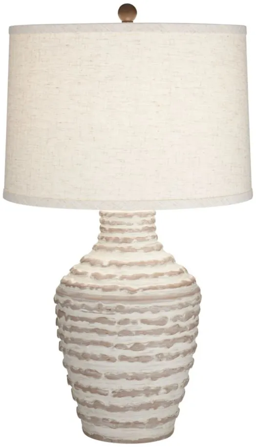 Atticus Table Lamp in White by Pacific Coast