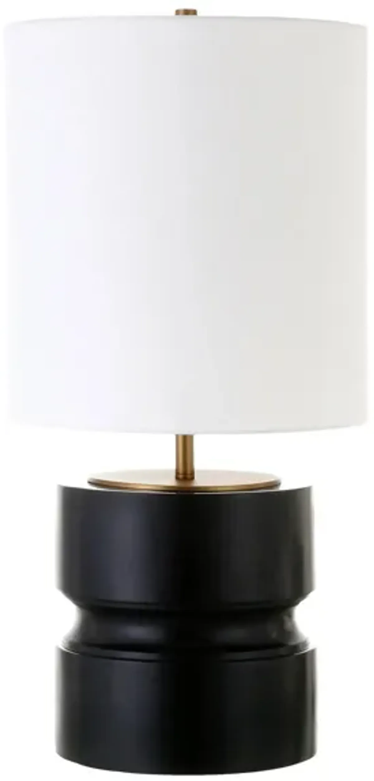 Pax Table Lamp in Matte Black/Brass by Hudson & Canal