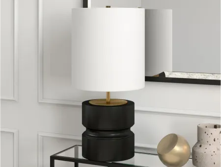 Pax Table Lamp in Matte Black/Brass by Hudson & Canal