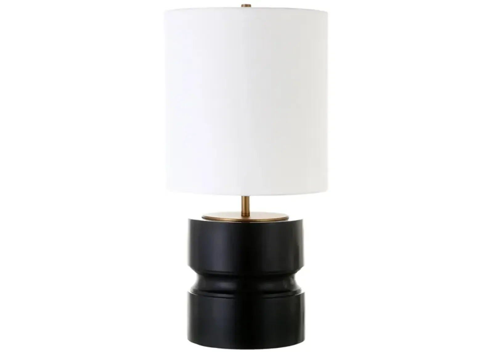 Pax Table Lamp in Matte Black/Brass by Hudson & Canal