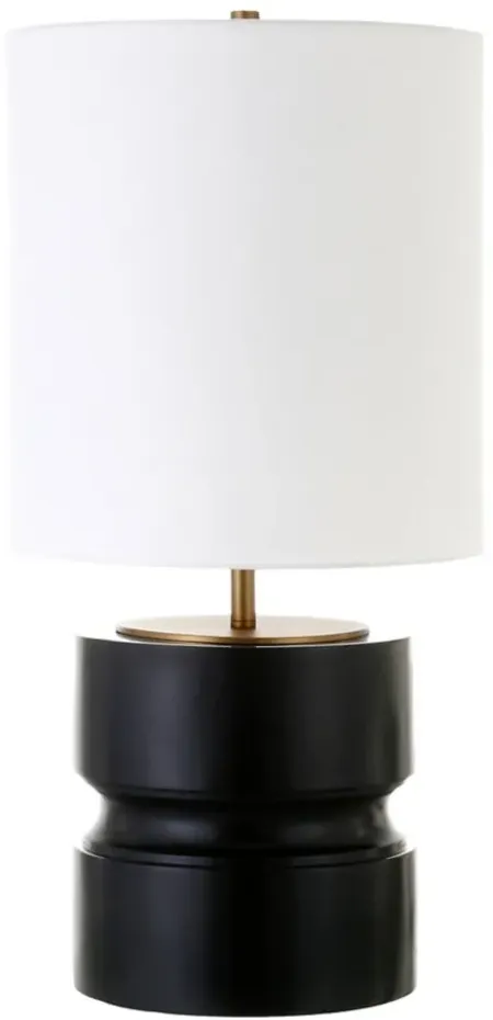 Pax Table Lamp in Matte Black/Brass by Hudson & Canal
