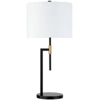 Nico Table Lamp in Matte Black;Brass by Hudson & Canal