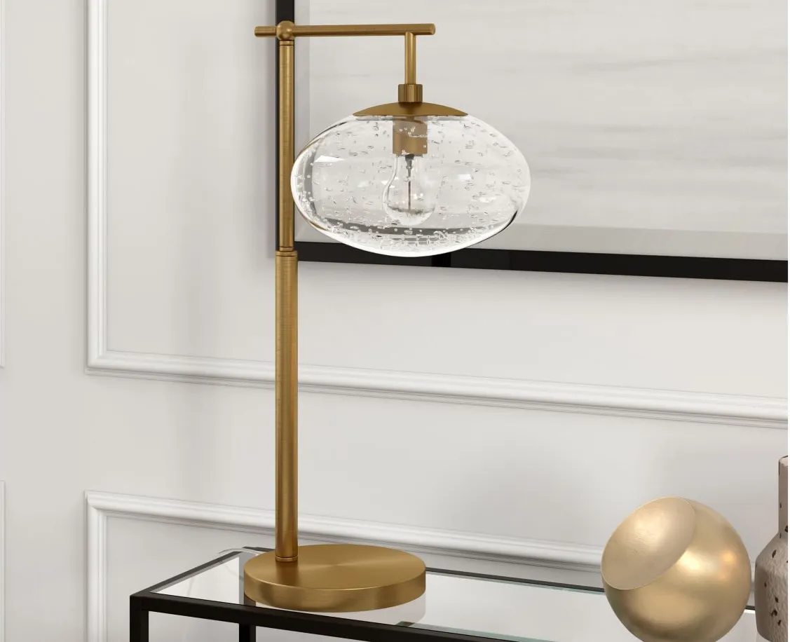 Blume Table Lamp in Brushed Brass by Hudson & Canal