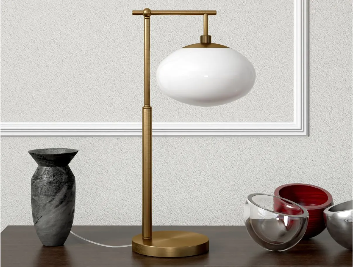 Blume Table Lamp in Brushed Brass by Hudson & Canal