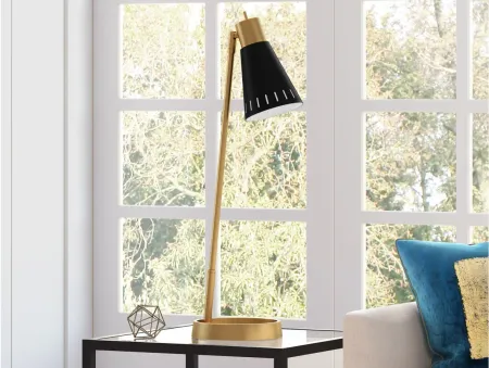Kintam Table Lamp in Brushed Brass/Matte Black by Hudson & Canal
