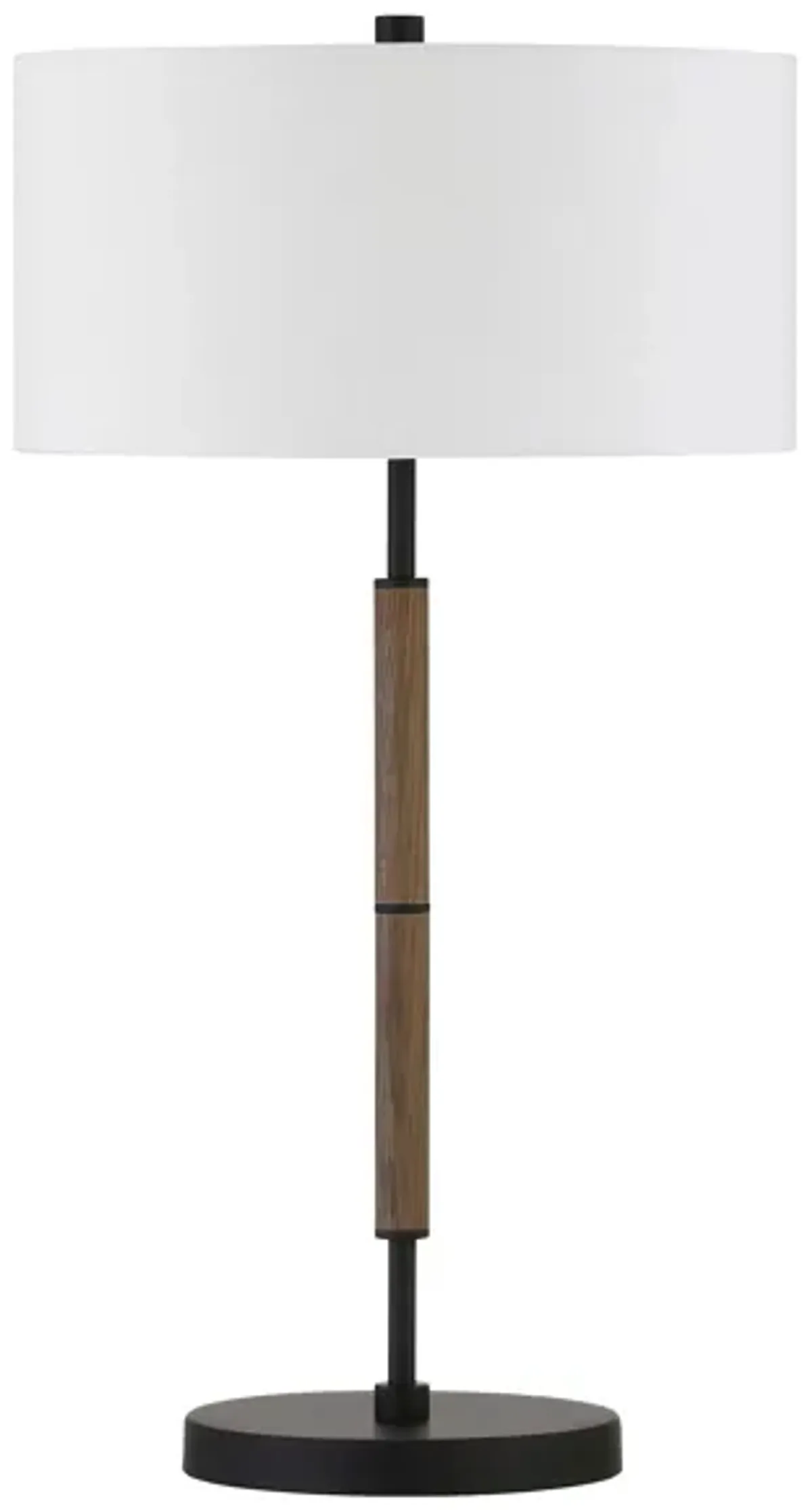 Cassius Table Lamp in Blackened Bronze/Rustic Oak by Hudson & Canal