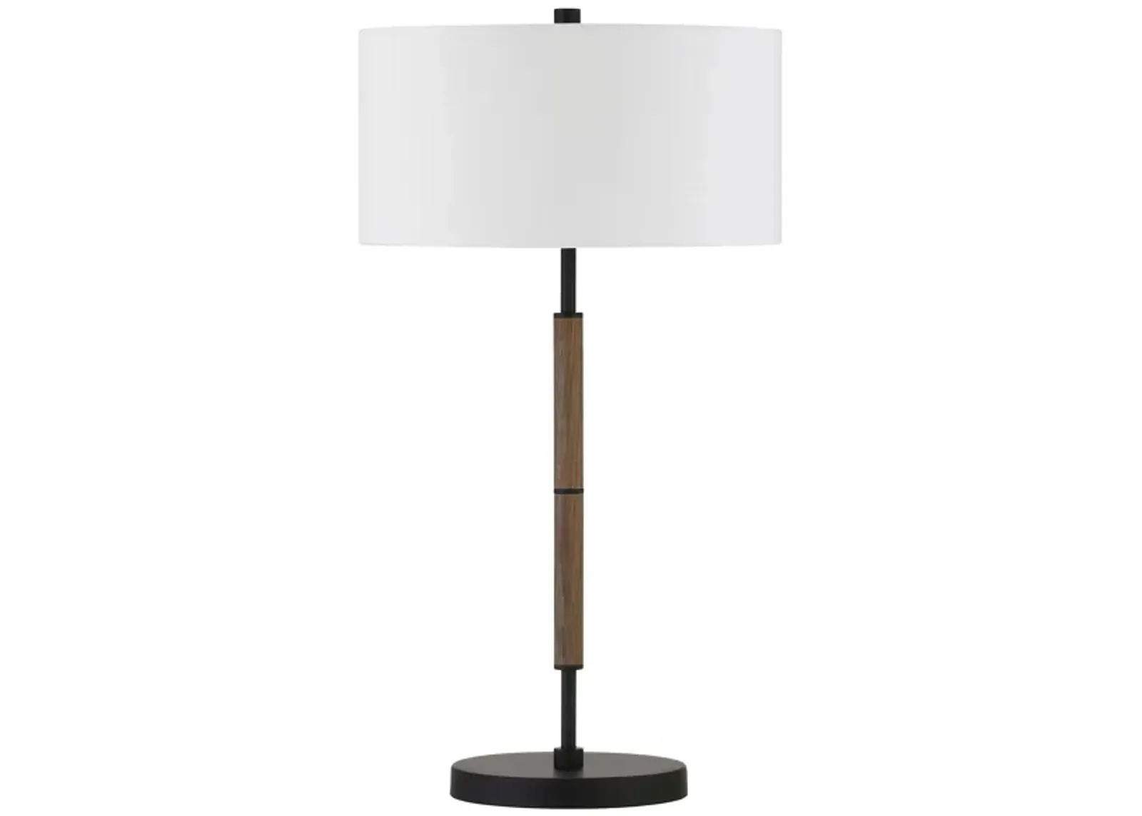 Cassius Table Lamp in Blackened Bronze/Rustic Oak by Hudson & Canal