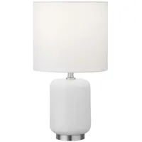 Apollo Mini Lamp in Matte White/Brushed Nickel by Hudson & Canal