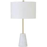 Killian Table Lamp in Brushed Brass/Marble by Hudson & Canal