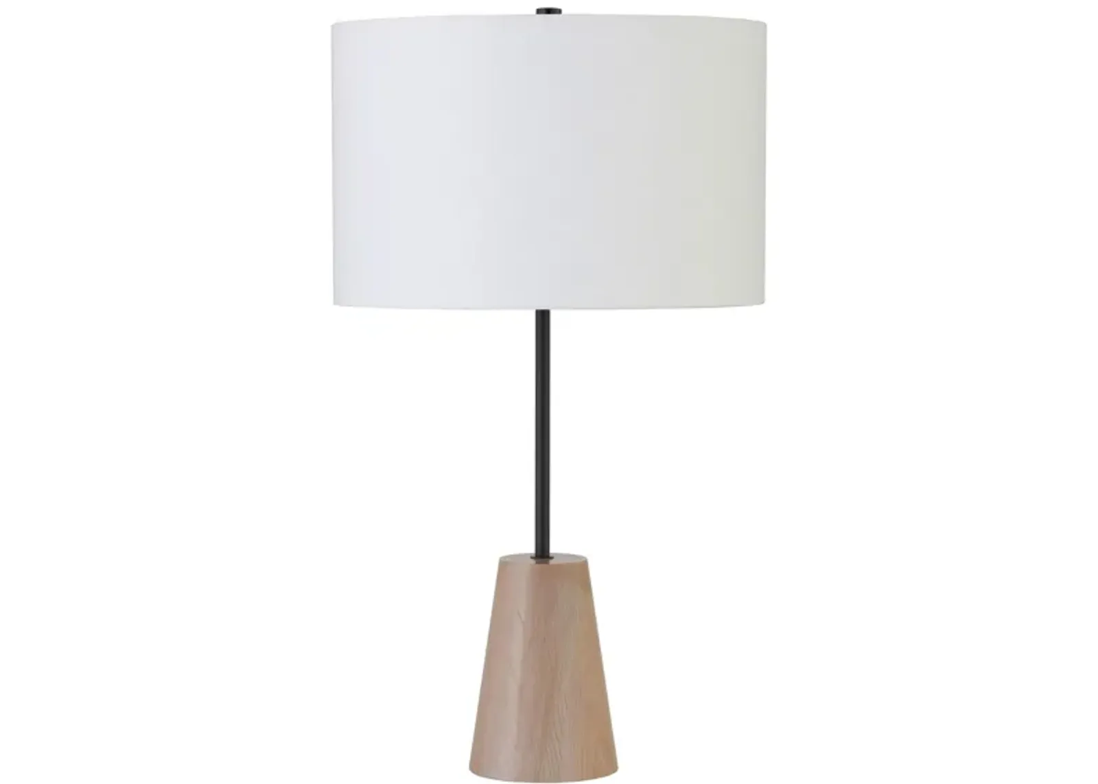 Killian Table Lamp in Matte Black/Limed Oak by Hudson & Canal