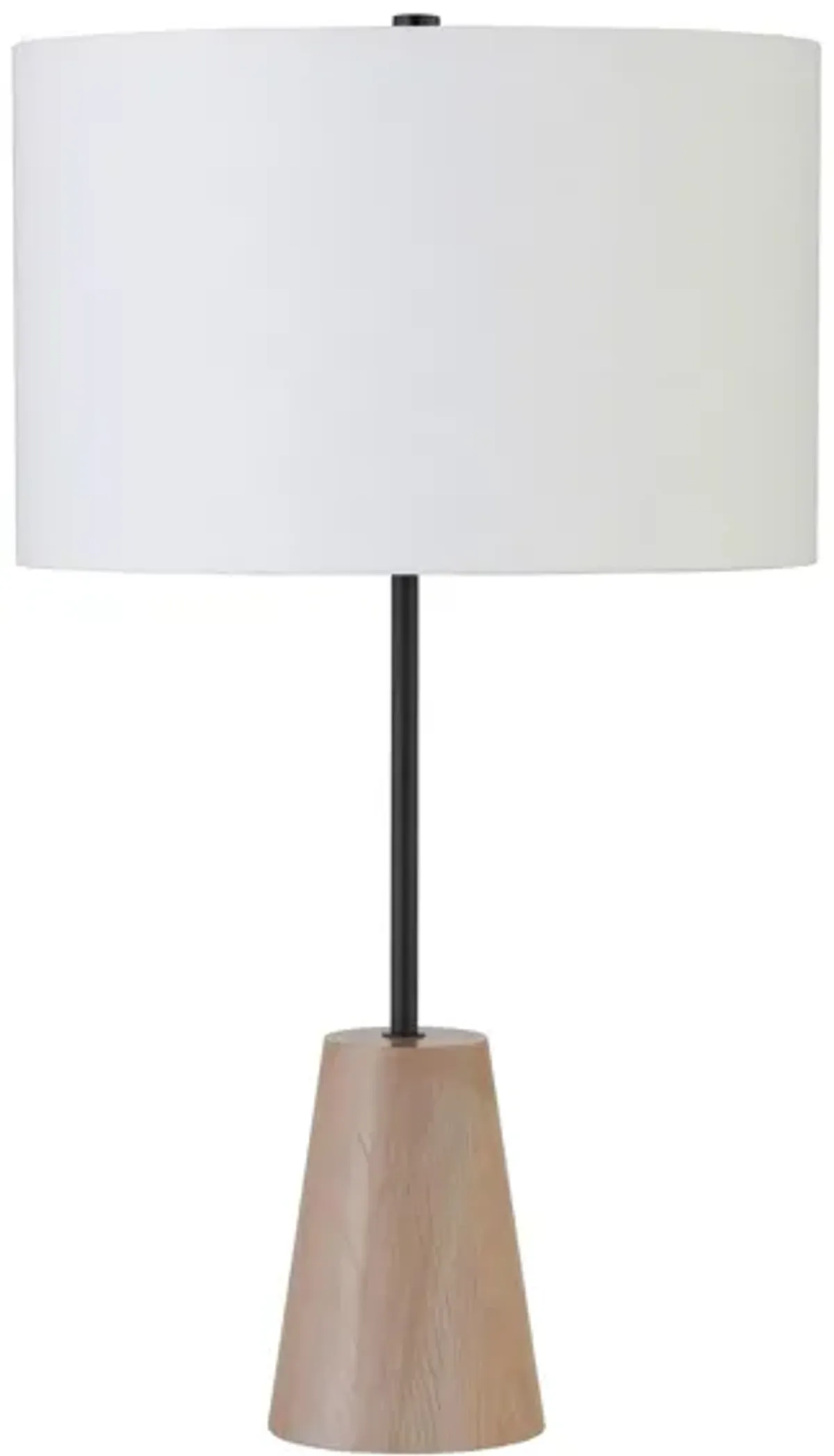 Killian Table Lamp in Matte Black/Limed Oak by Hudson & Canal