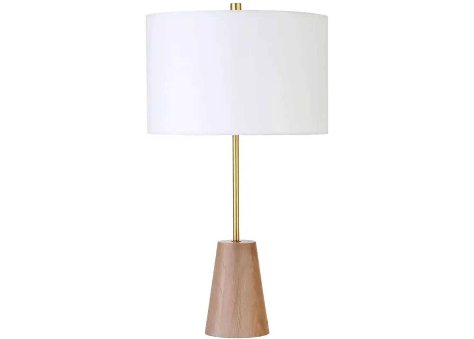 Killian Table Lamp in Brushed Brass/Limed Oak by Hudson & Canal