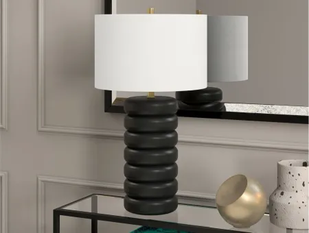 Zelda Table Lamp in Matte Black/Brass by Hudson & Canal