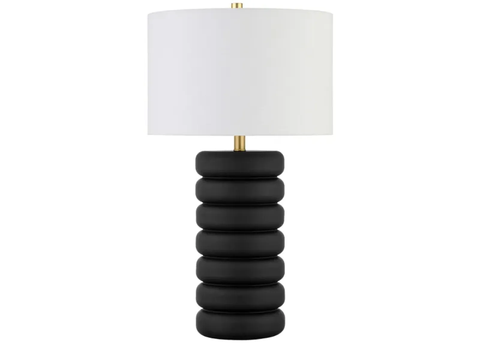 Zelda Table Lamp in Matte Black/Brass by Hudson & Canal