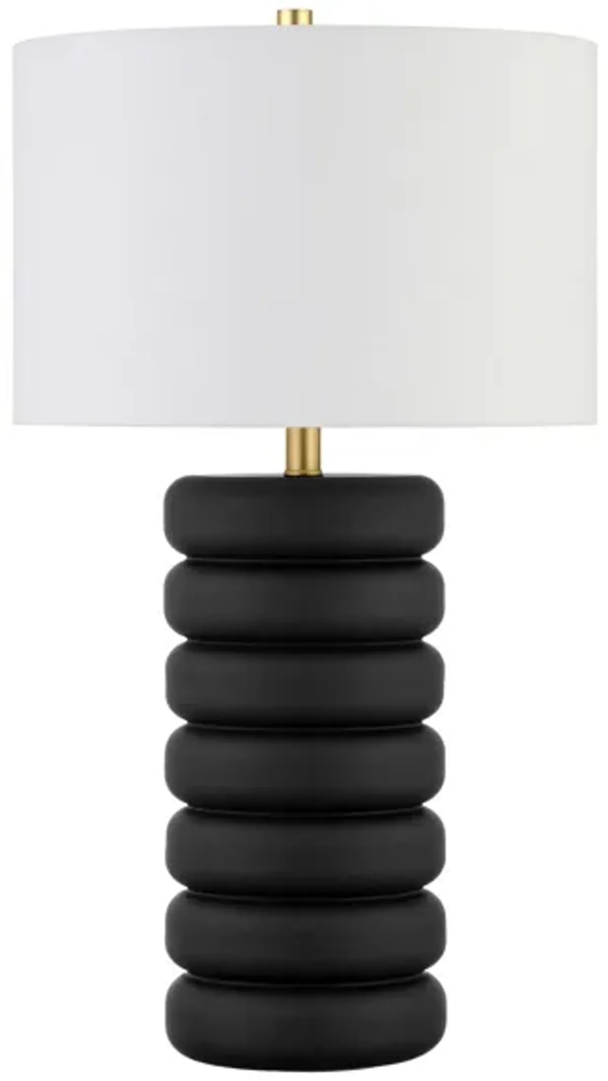 Zelda Table Lamp in Matte Black/Brass by Hudson & Canal