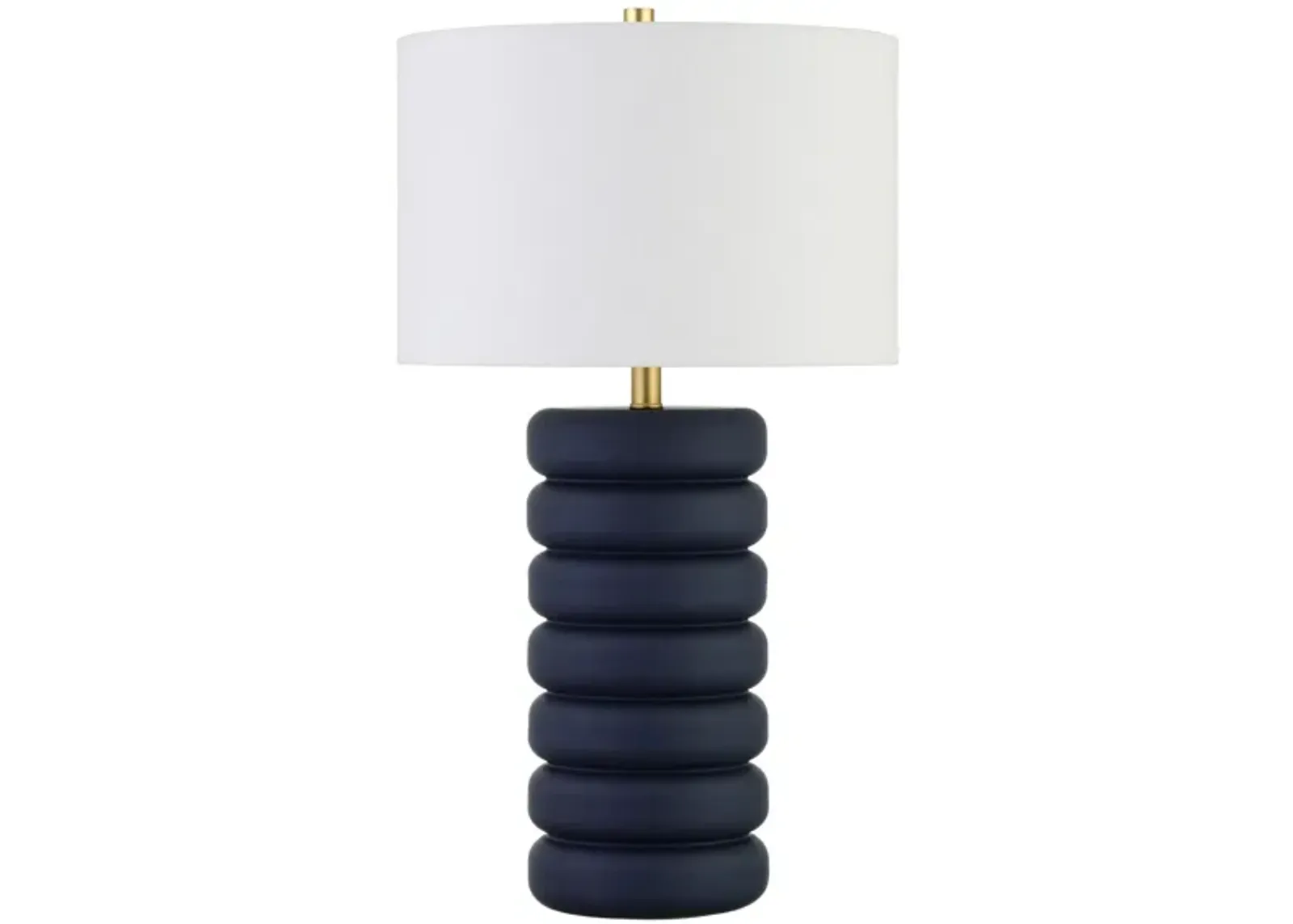 Zelda Table Lamp in Matte Navy/Brass by Hudson & Canal