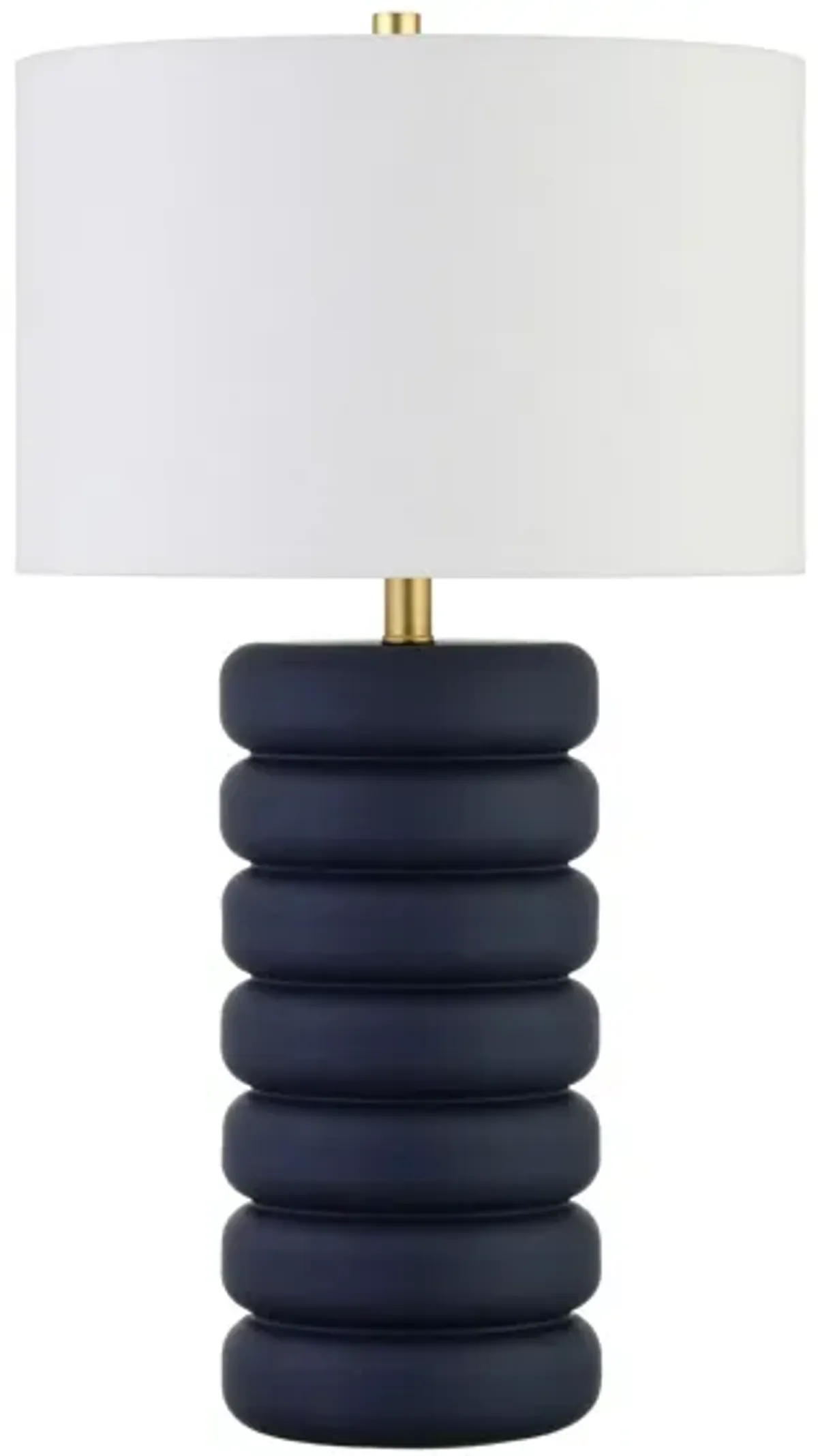 Zelda Table Lamp in Matte Navy/Brass by Hudson & Canal