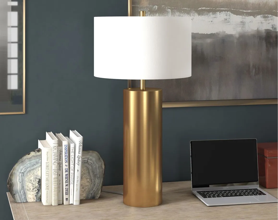 York Table Lamp in Brass by Hudson & Canal