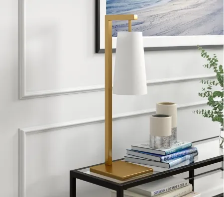Moser Table Lamp in Brass by Hudson & Canal