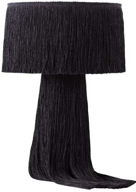 Atolla Tassel Table Lamp in Black by Tov Furniture