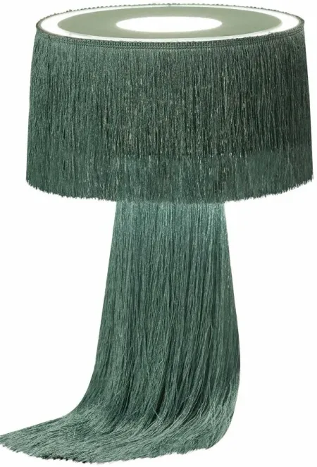 Atolla Tassel Table Lamp in Emerald by Tov Furniture
