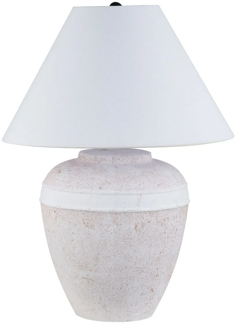 Chiara Table Lamp in White by Hudson & Canal
