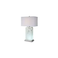 Manon Table Lamp w/ Night Light in White by Anthony California
