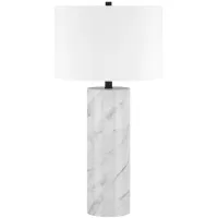 Elise Table Lamp in Marble/Black by Hudson & Canal