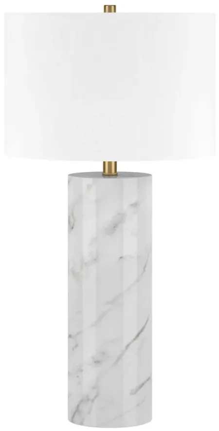 Elise Table Lamp in Marble/Brass by Hudson & Canal