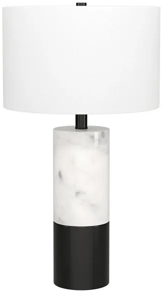 Liana Table Lamp in Marble/Black by Hudson & Canal